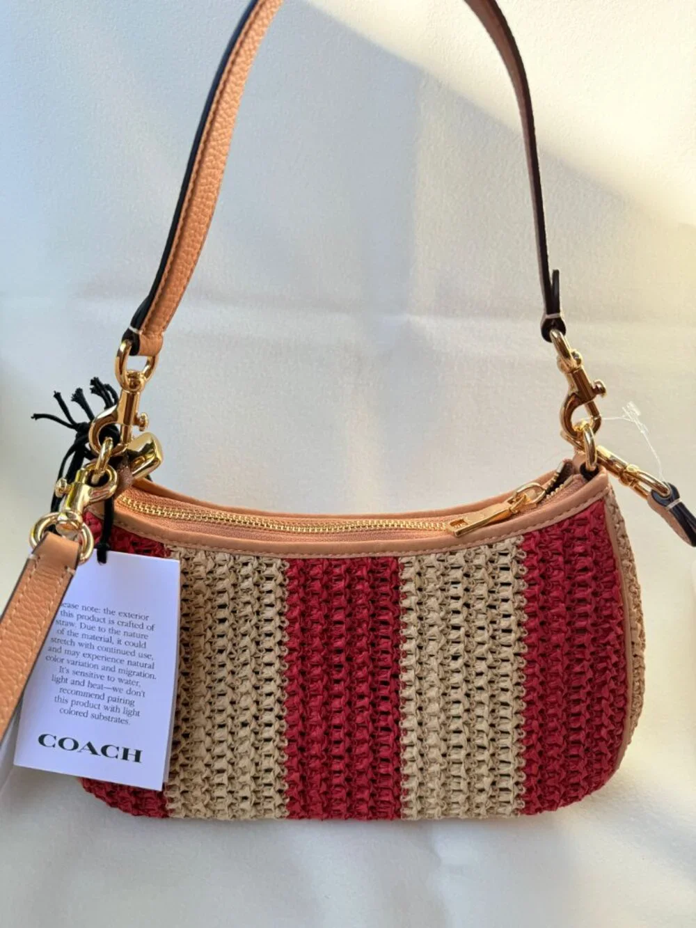 coach Teri Shoulder Bag With Stripes And Charm cer34 - Picture 8 of 14